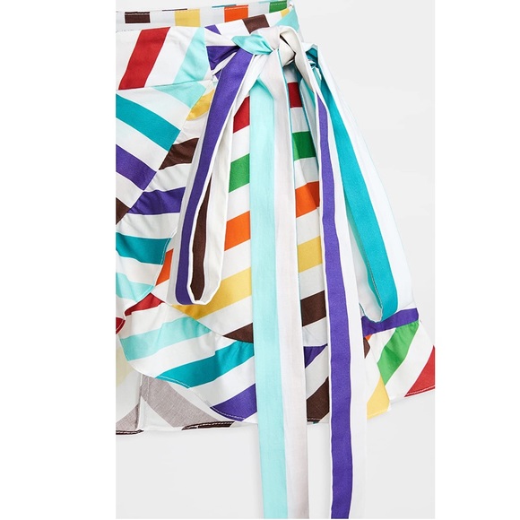 Caroline Constas 
Beach Skirt 
White Multi - Picture 3 of 3